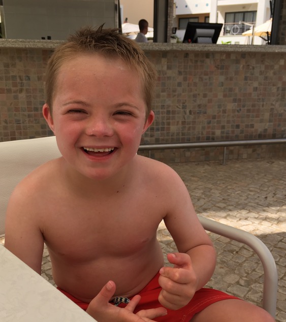 Seb smiling post swim A picture of Seb