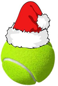 tennis santa hat x