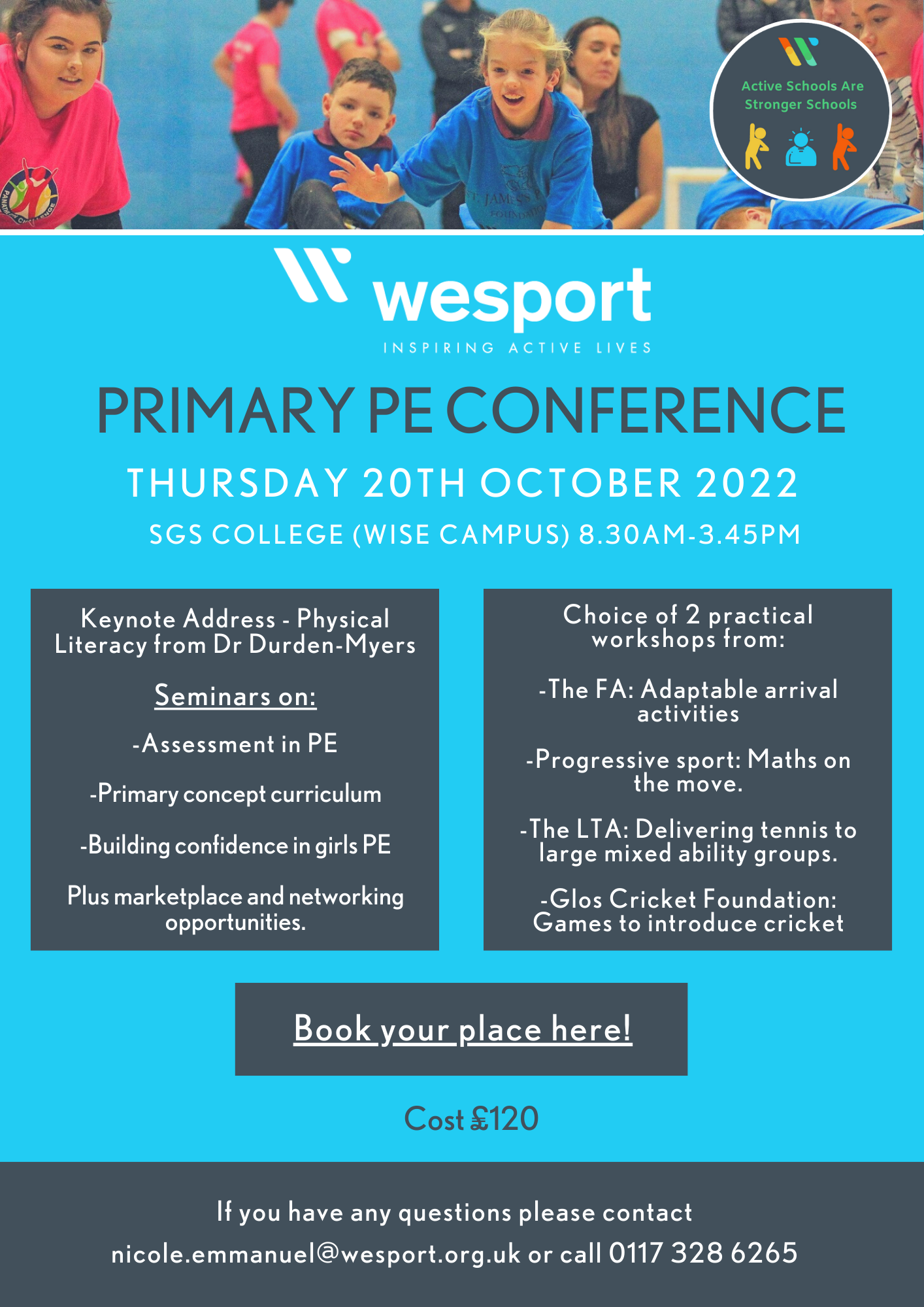 Primary PE Conference Flyer 2022 Wesport page 1